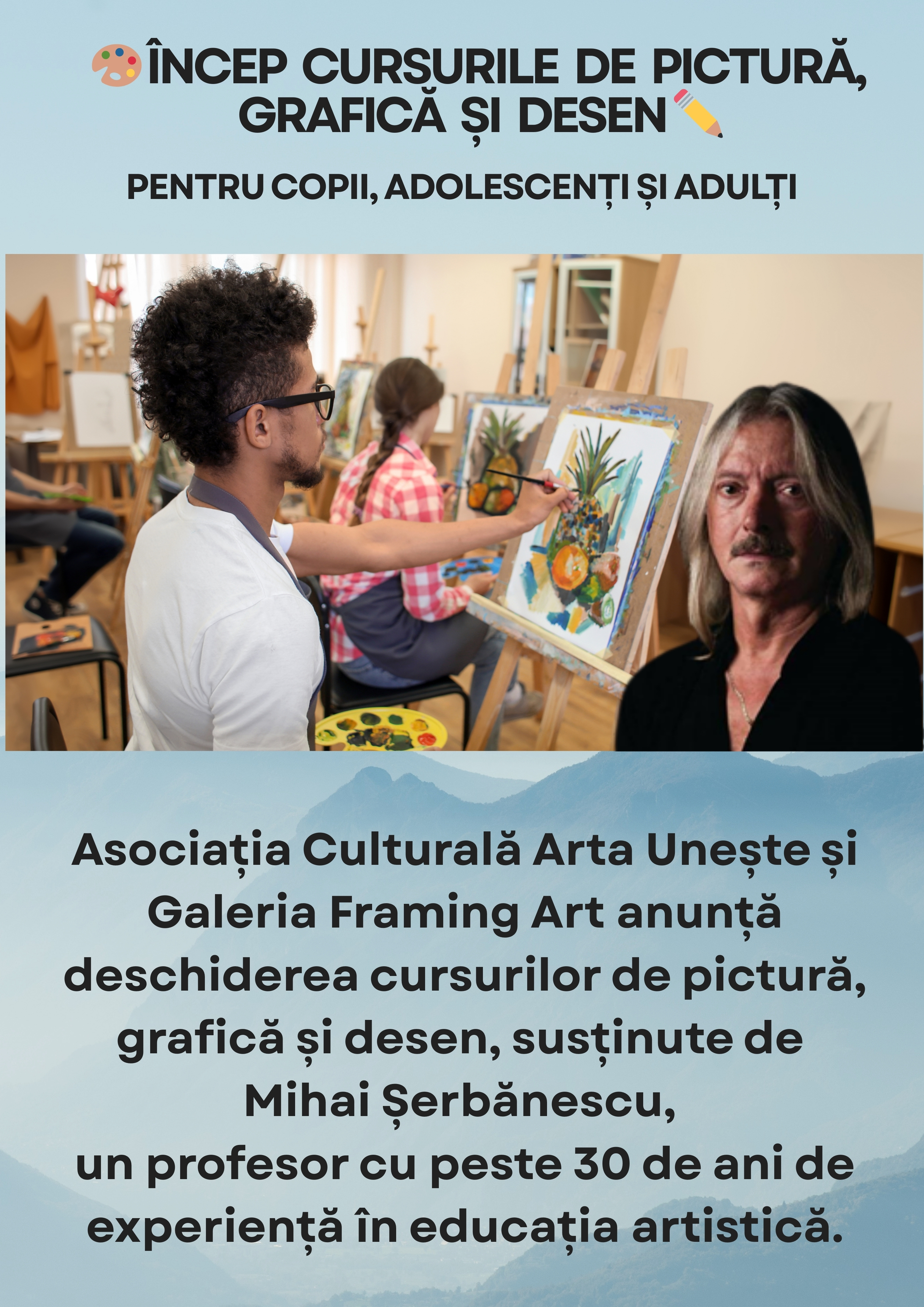 Curs de desen, grafică și pictură - mentor Mihai Șerbănescu