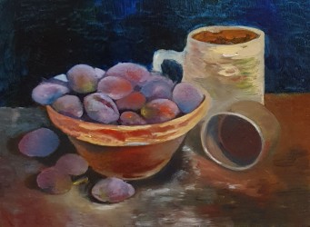Natura statica cu prune