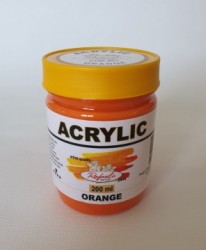 Orange - borcan plastic 200 ml - Rafaelo Artist