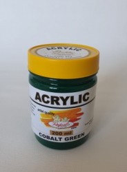 Verde Cobalt - borcan plastic 200 ml - Rafaelo Artist
