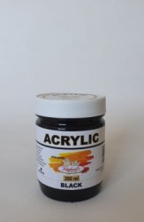 Negru - borcan plastic 200 ml - Rafaelo Artist